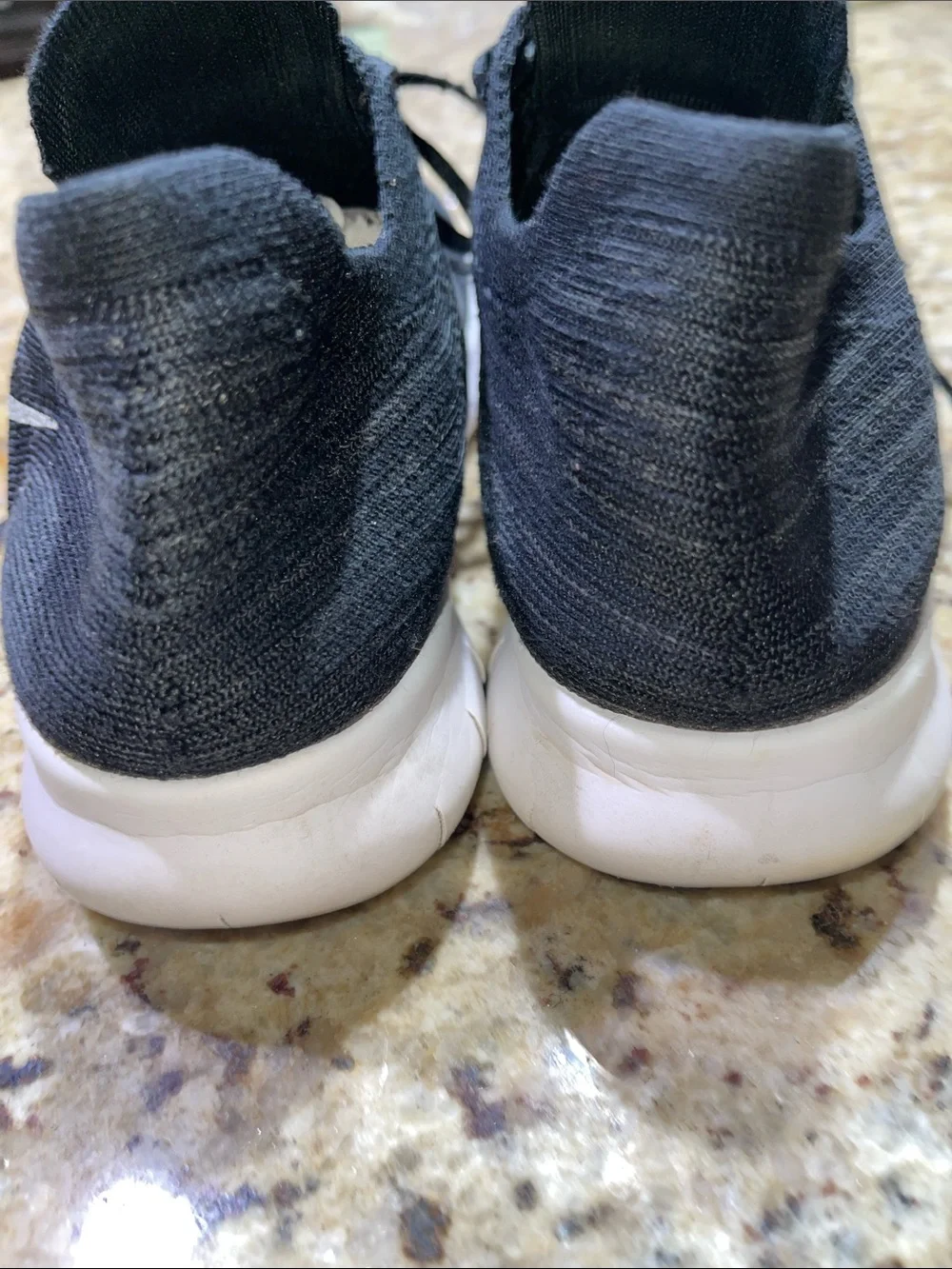 Nike Free RN Flyknit Black & White Running Shoes